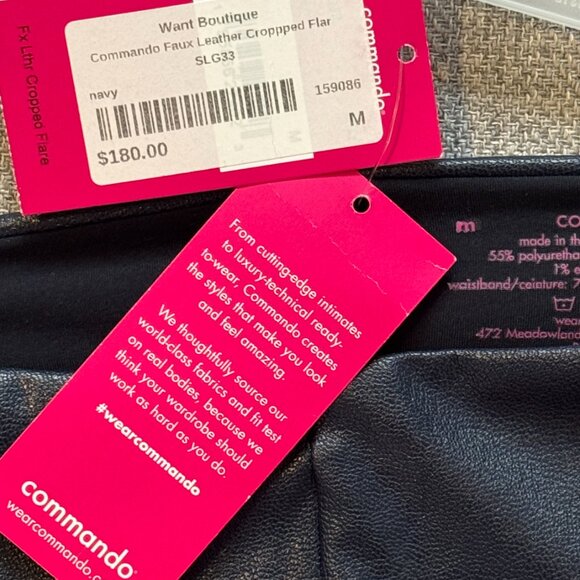 NWT Commando size M Faux Leather Wide Leg Pant - Picture 4 of 7